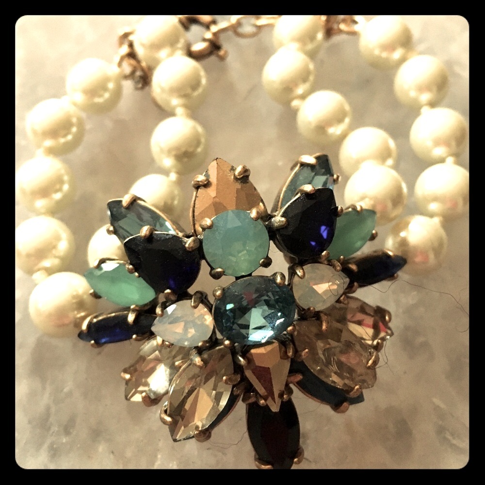 J.CREW STONE BURST PEARL BRACELET